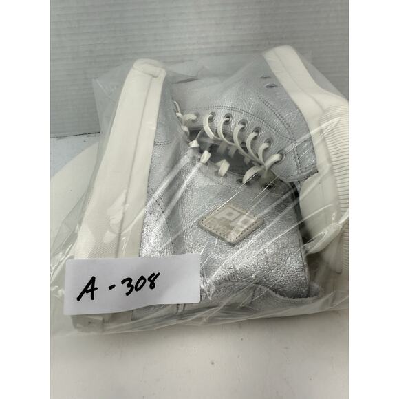 PF Flyers Sneakers Womens Size 7 Hi-Tops Sandlot Silver Metallic Special Edition - Picture 10 of 10